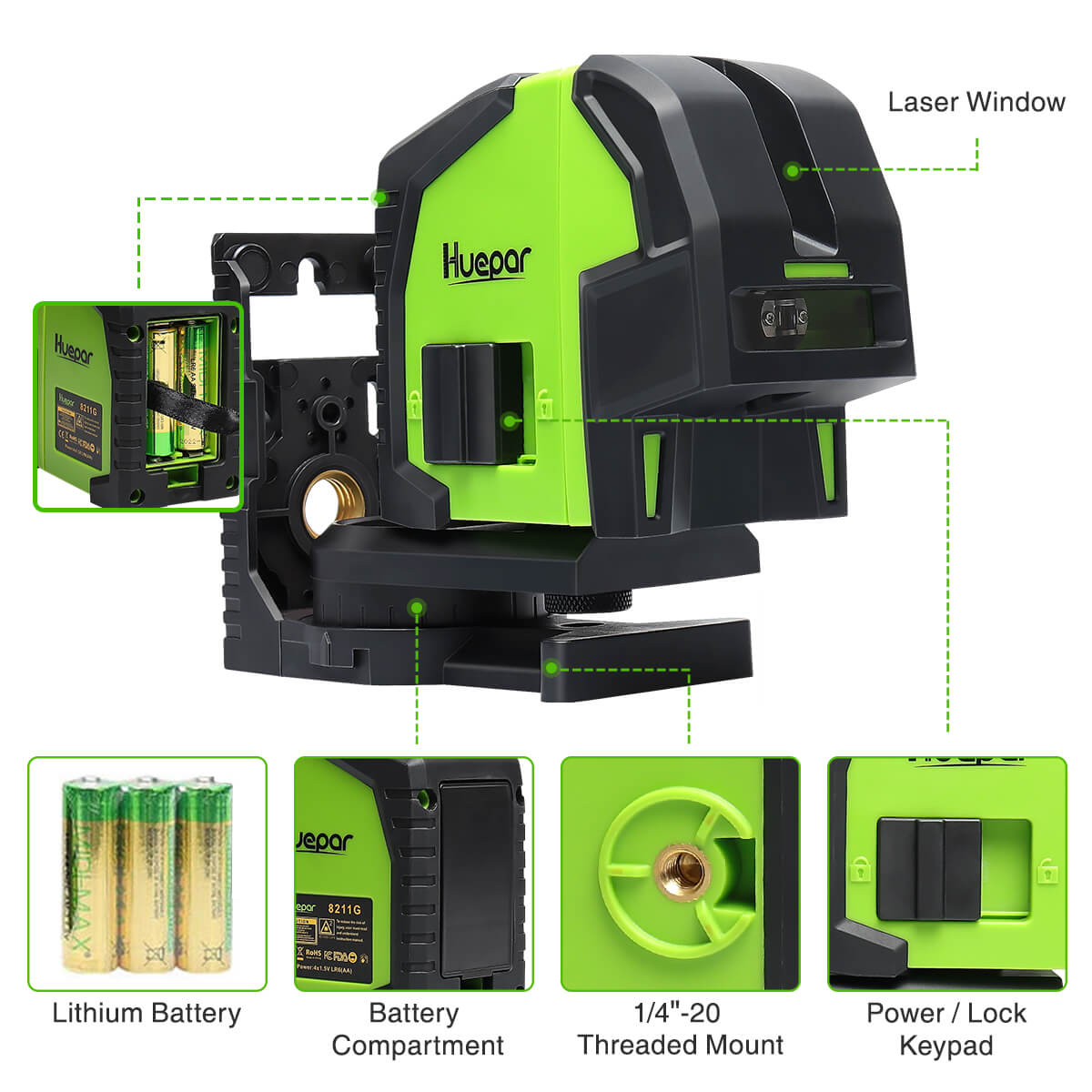 Huepar 8211G HUEPAR CA - Laser Level