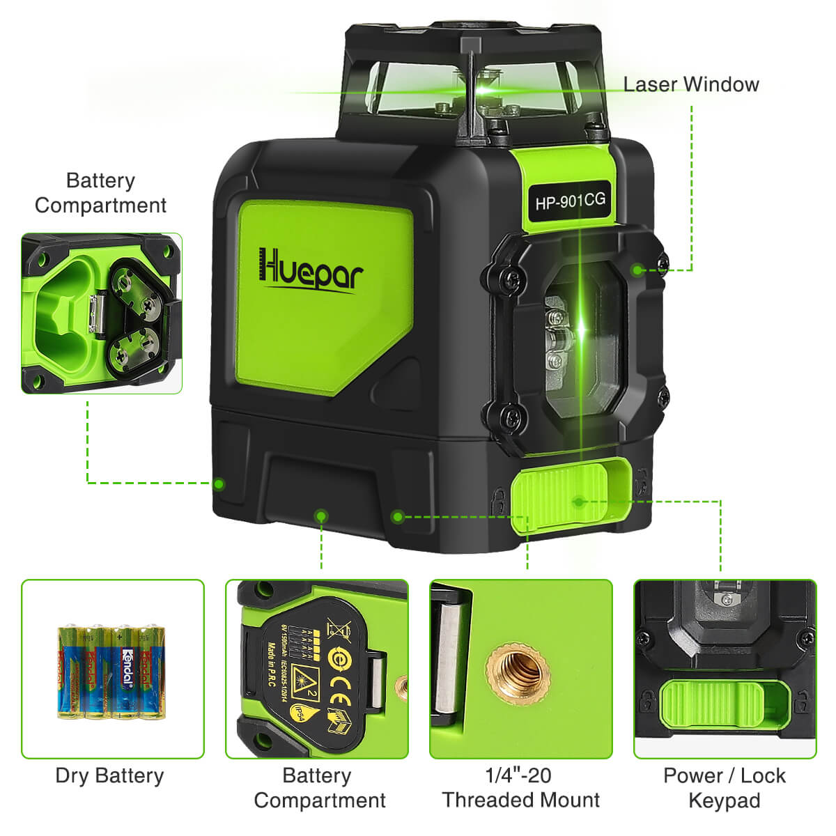Huepar 901CG HUEPAR CA - Laser Level