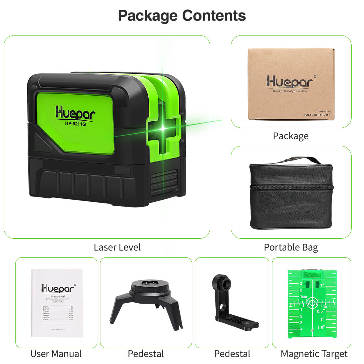 Huepar 9211G HUEPAR CA - Laser Level