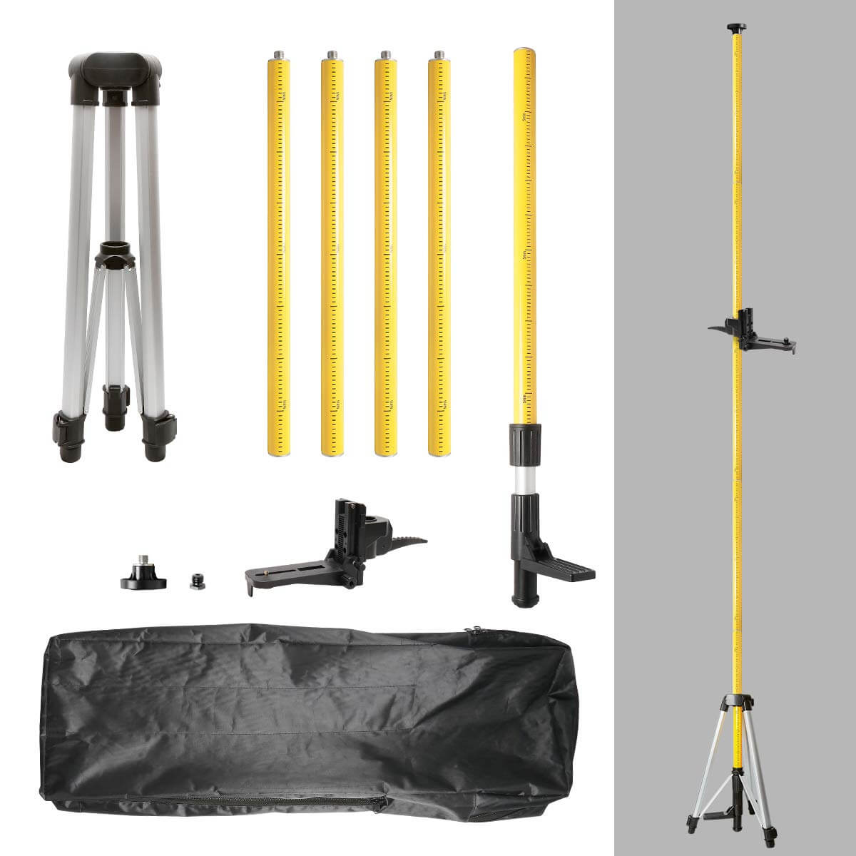 Huepar LP36 - 12 Ft./3.7m Telescoping Pole HUEPAR CA - Laser Level