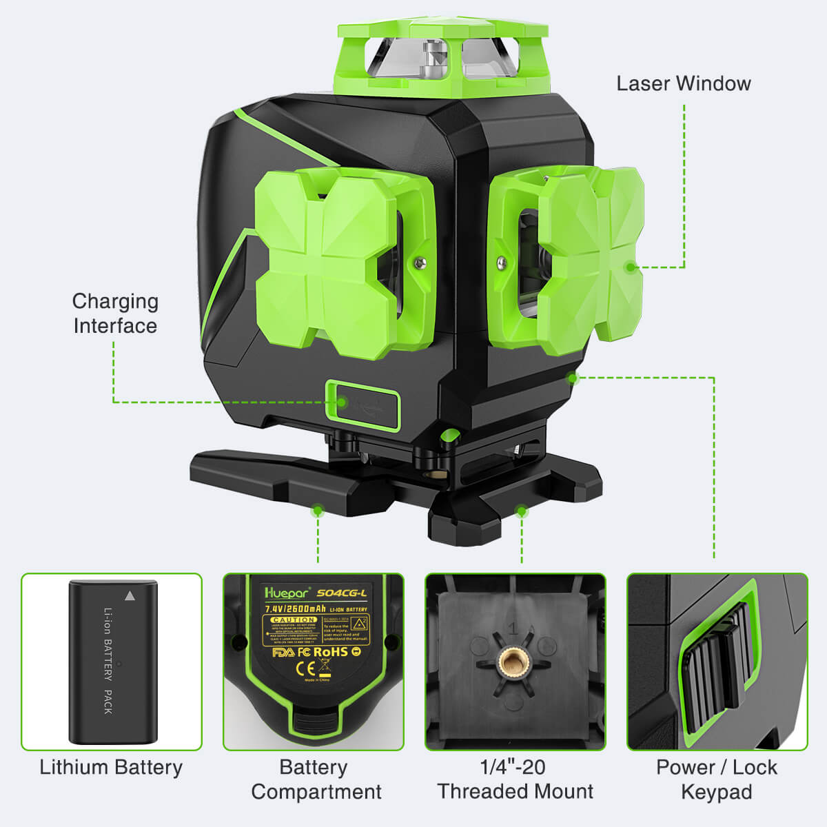 Huepar S04CG-L HUEPAR CA - Laser Level