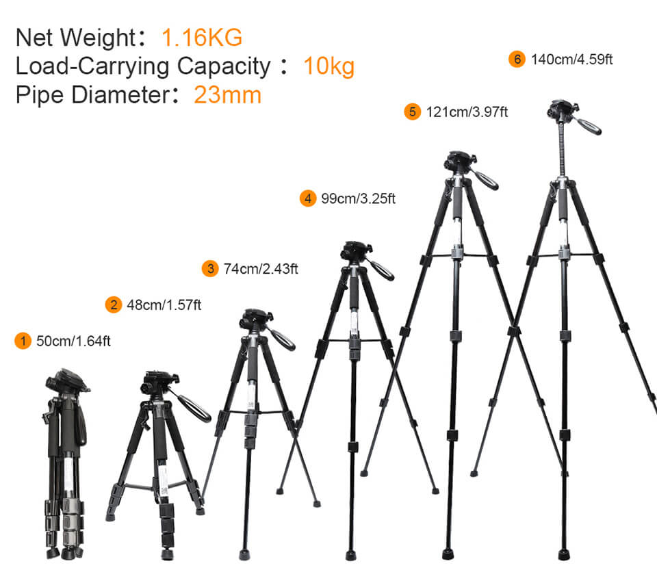 Huepar TPD14 - 56"/142CM Adjustable Tripod HUEPAR CA - Laser Level