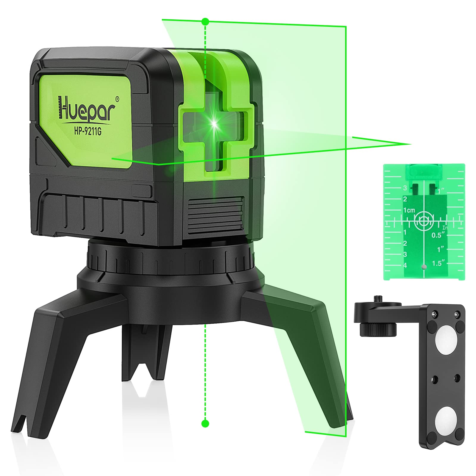 Huepar 9211G Laser Level with 2 Plumb Dots