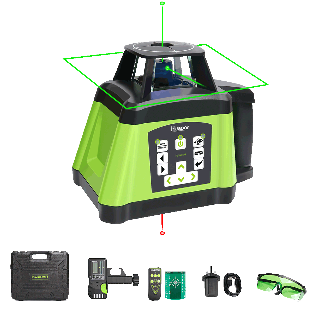 Huepar RL200HVG Rotary Laser Level