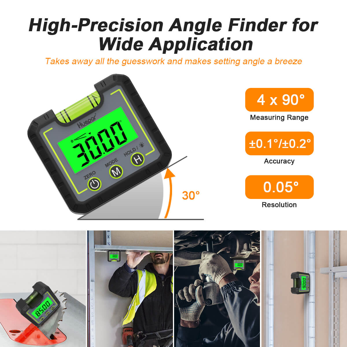 Huepar AG01 -Digital Level Angle Gauge Inclinometer