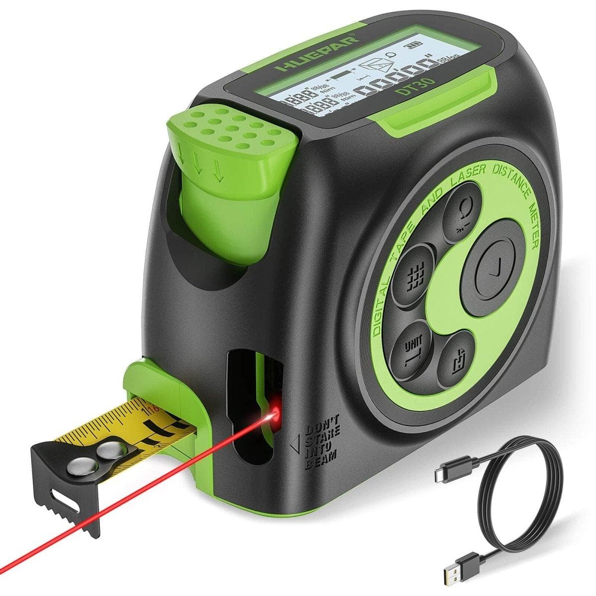 Huepar DT30 - 60M Laser Tape Measure Digital Distance Meter