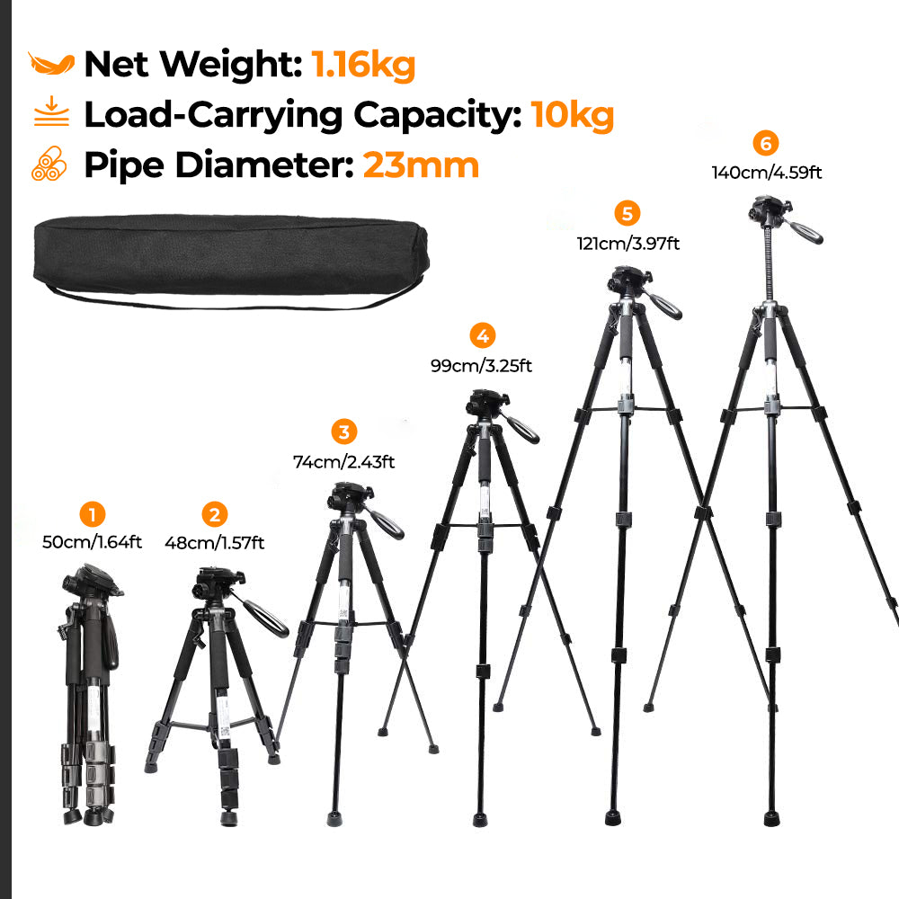 Huepar TPD14 - 56"/142CM Adjustable Tripod