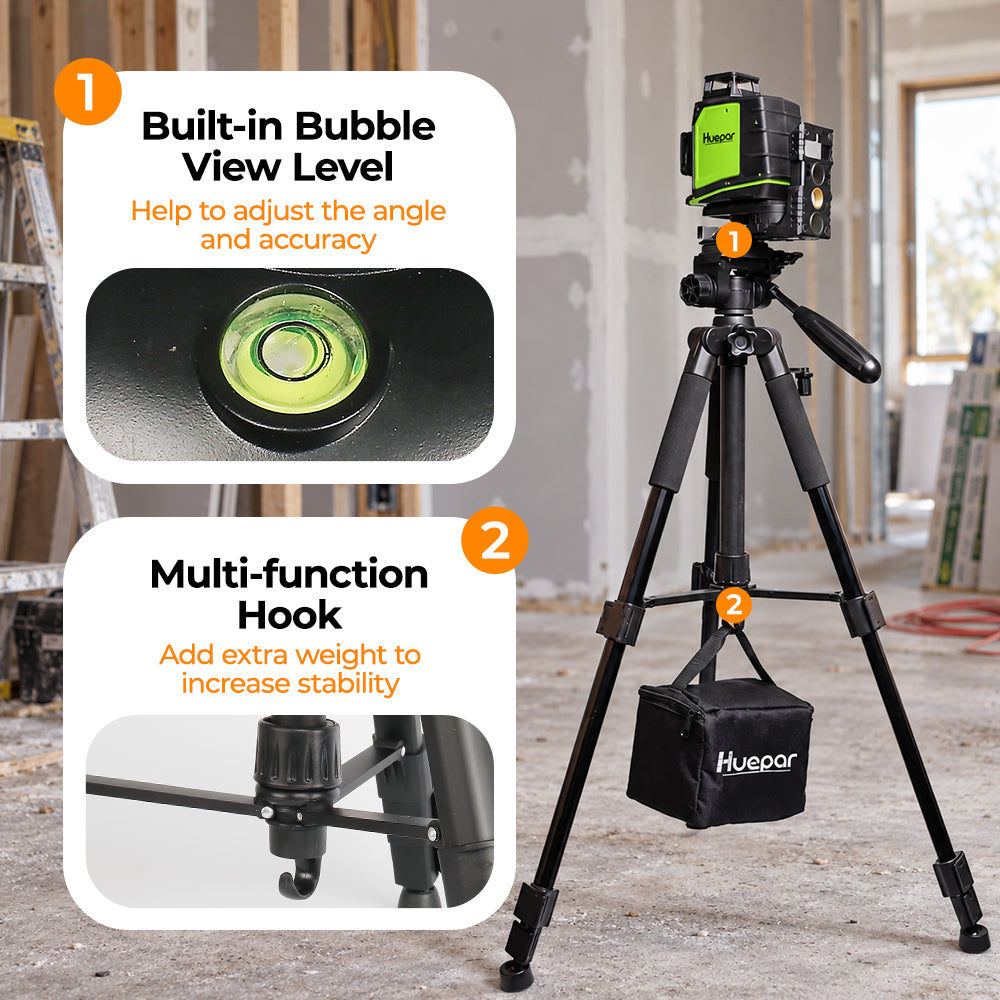 Huepar TPD14 - 56"/142CM Adjustable Tripod
