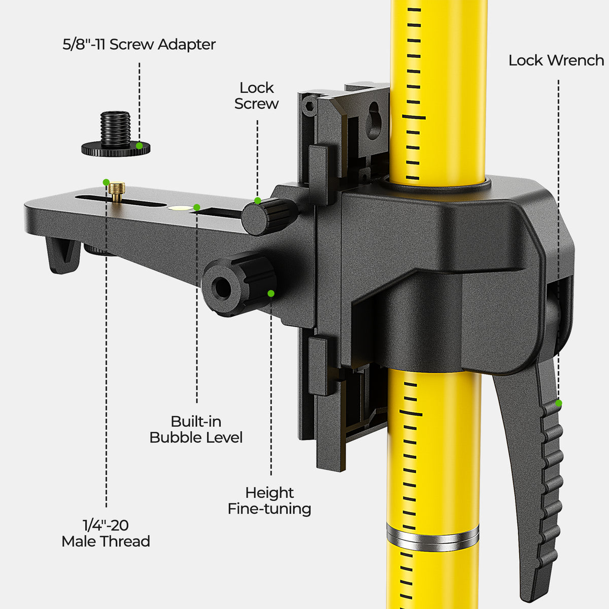 Huepar LP36 - 12 Ft./3.7m Telescoping Pole