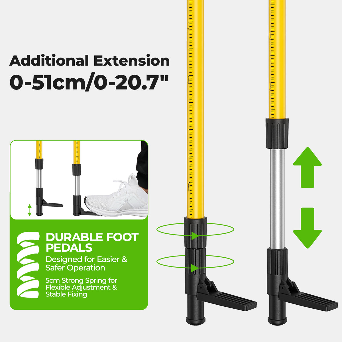 Huepar LP36 - 12 Ft./3.7m Telescoping Pole