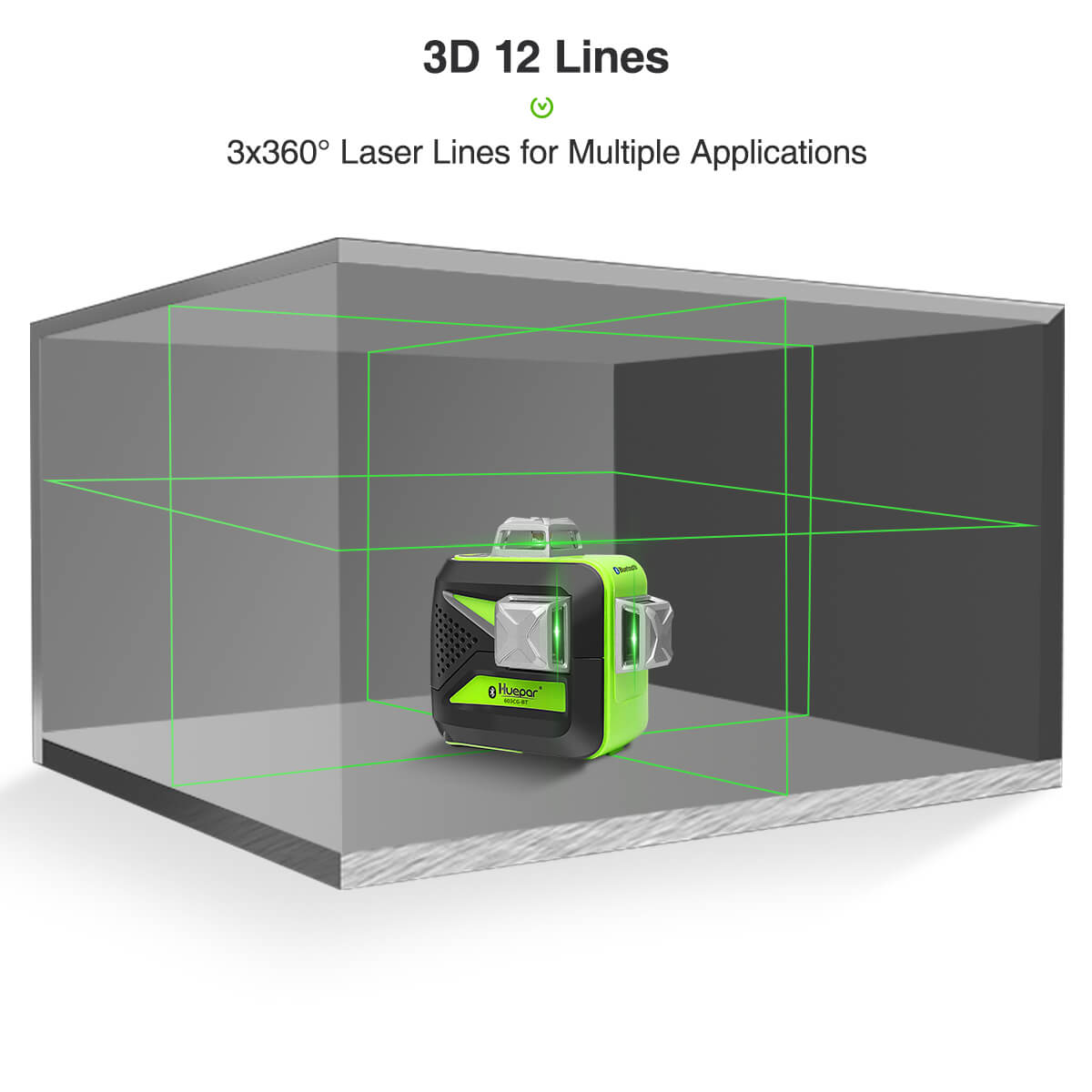 Lot set Niveau Laser Huepar Z03CG 3d vert bluetooth 2 Lot set Niveau Laser Huepar Z03CG 3d vert bluetooth 2