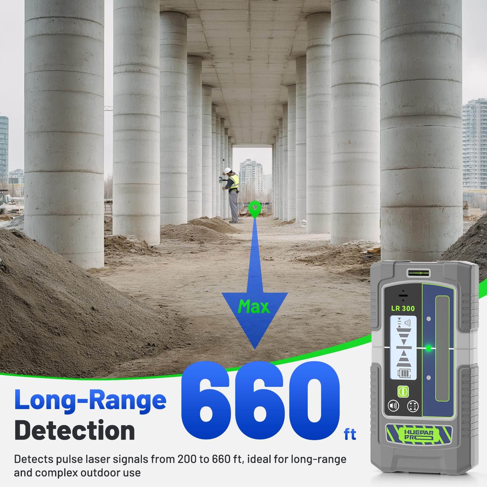 HueparPro LR300 Line Laser Receiver