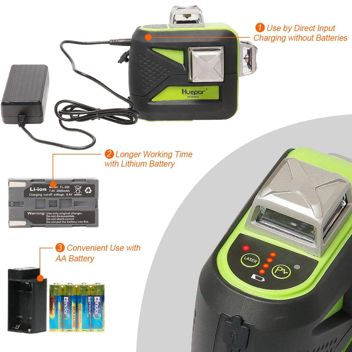 Huepar 603CG HUEPAR CA - Laser Level