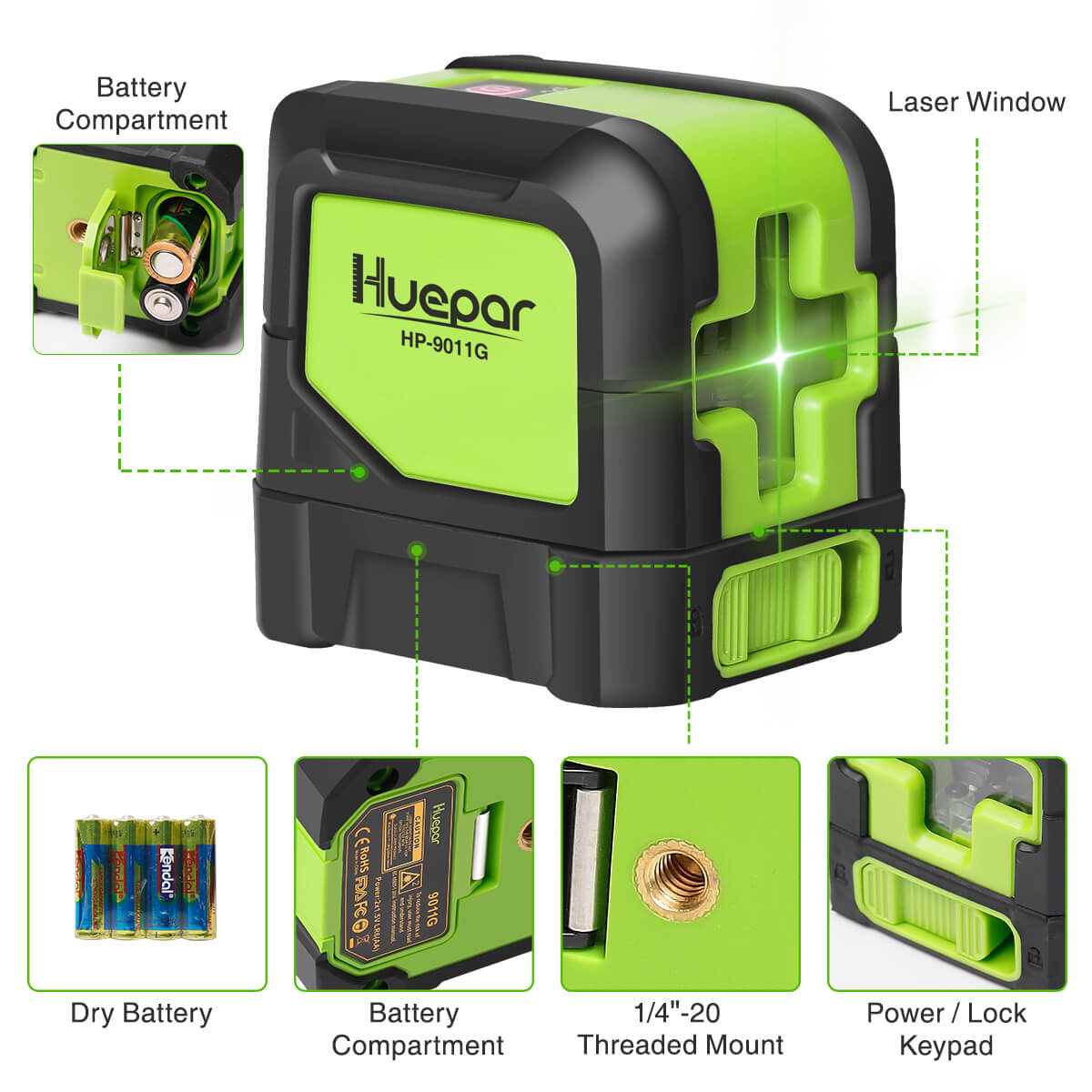 Huepar 9011G HUEPAR CA - Laser Level