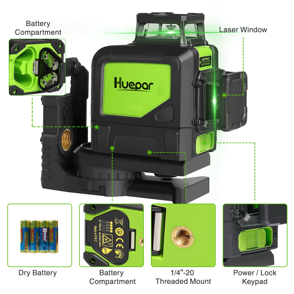 Huepar 902CG HUEPAR CA - Laser Level