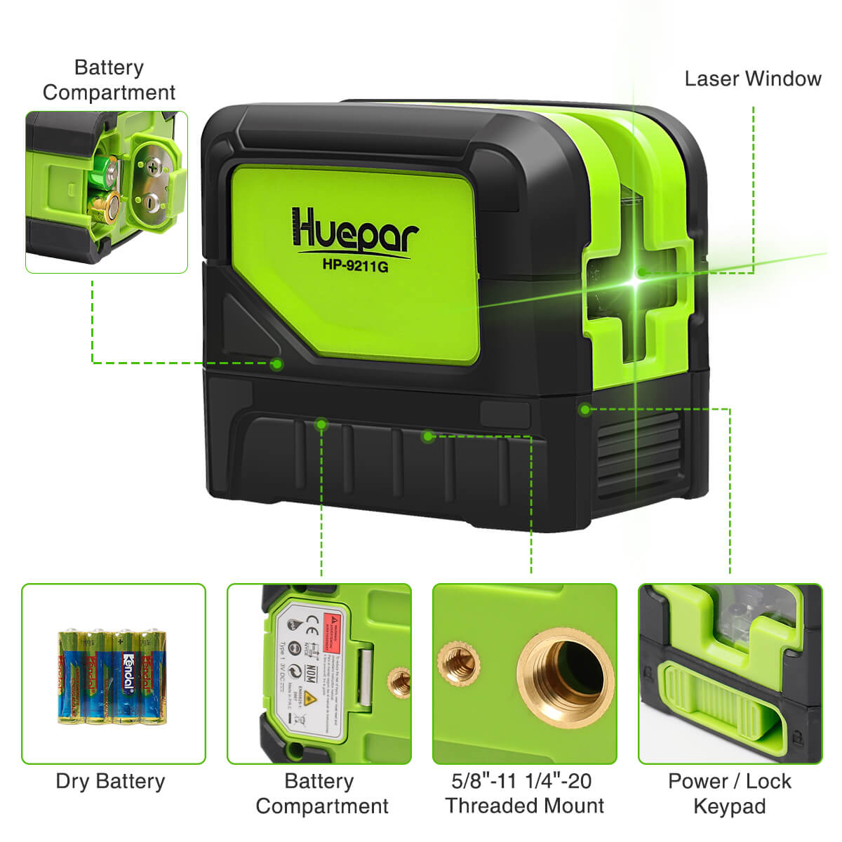 Huepar 9211G HUEPAR CA - Laser Level