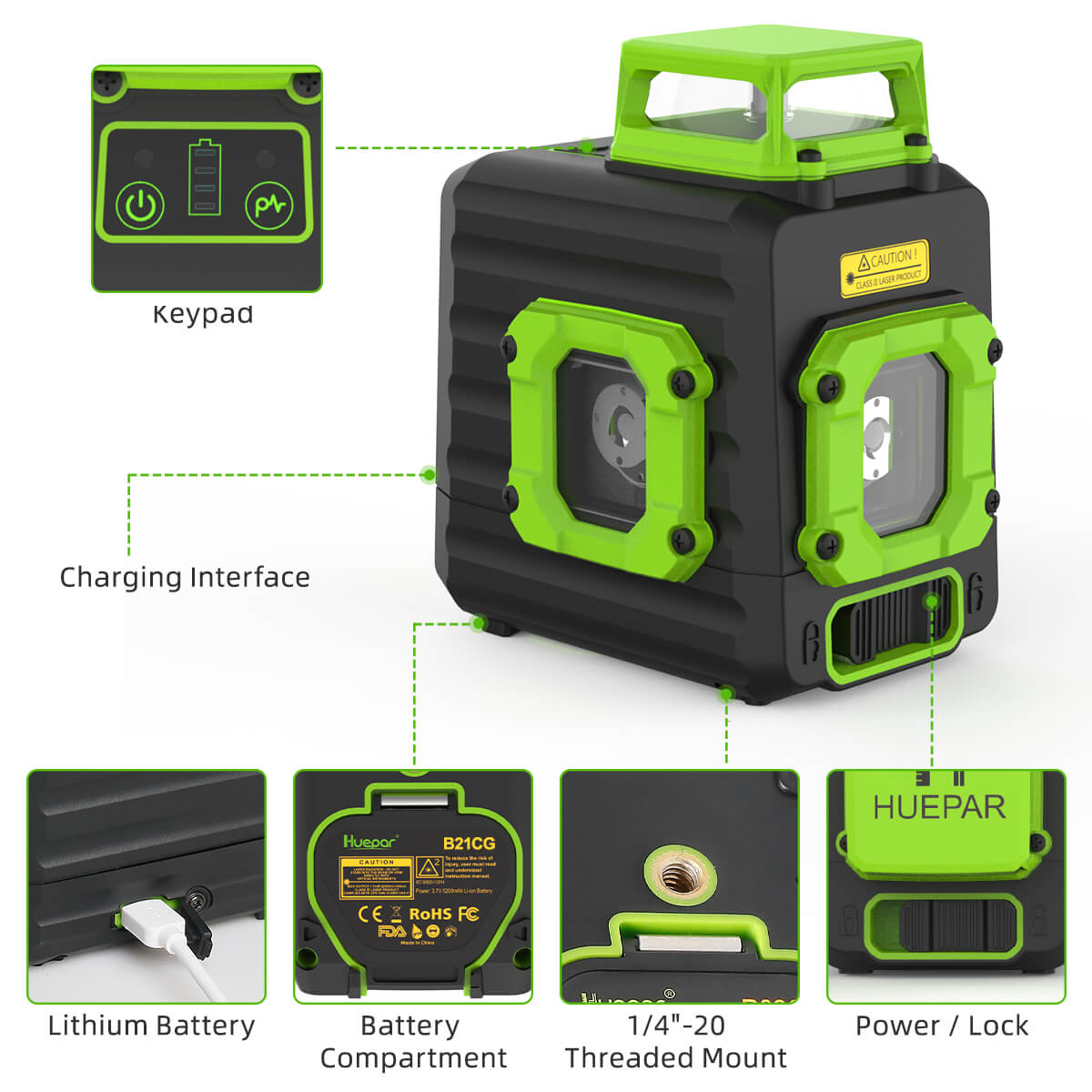 Huepar B21CG HUEPAR CA - Laser Level