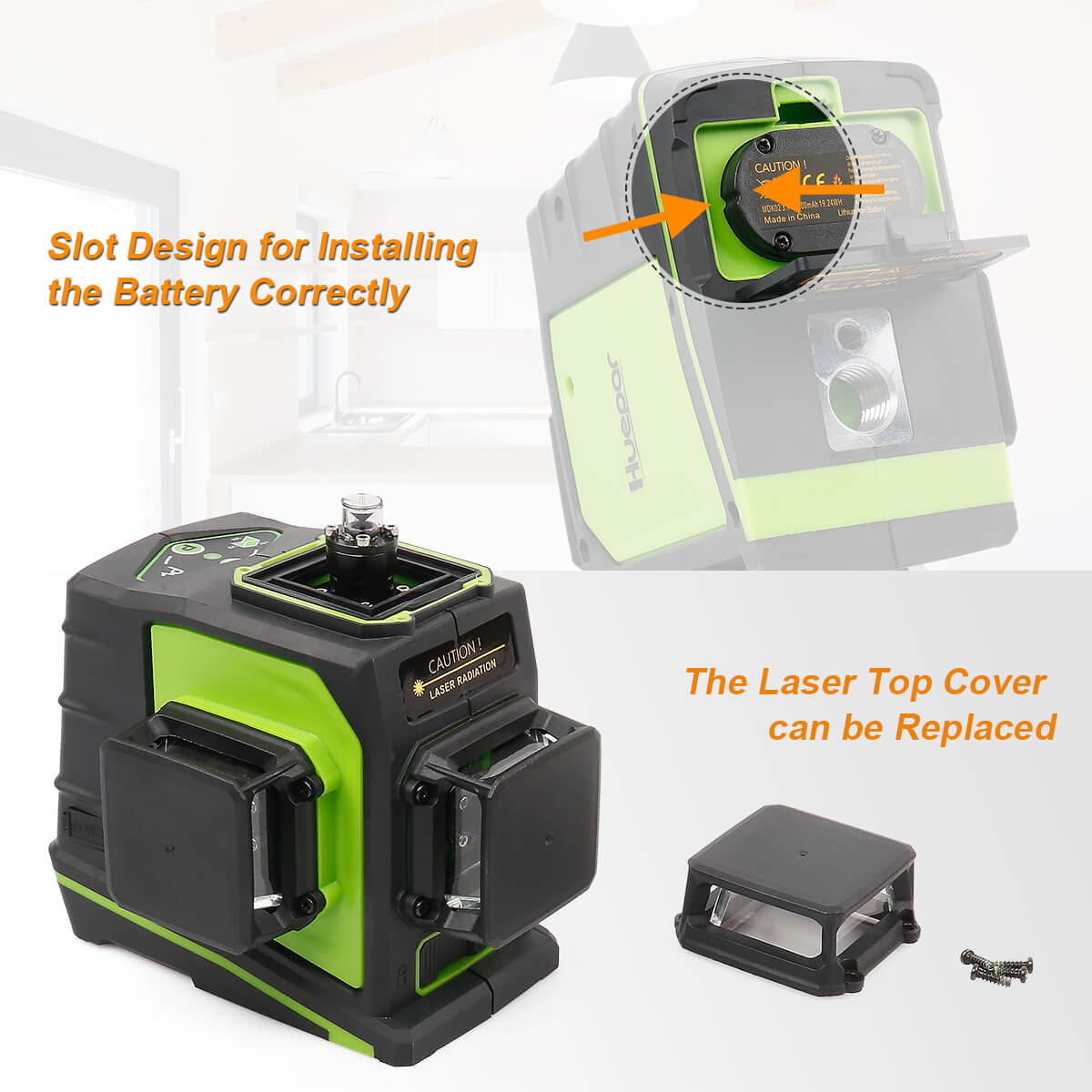 HUEPAR GF360 - 3D Green Beam Self-Leveling Laser Level