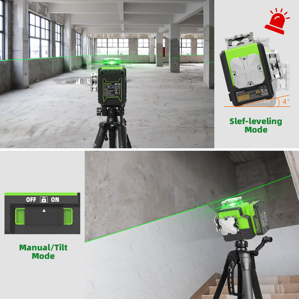 Huepar P03CG HUEPAR CA - Laser Level