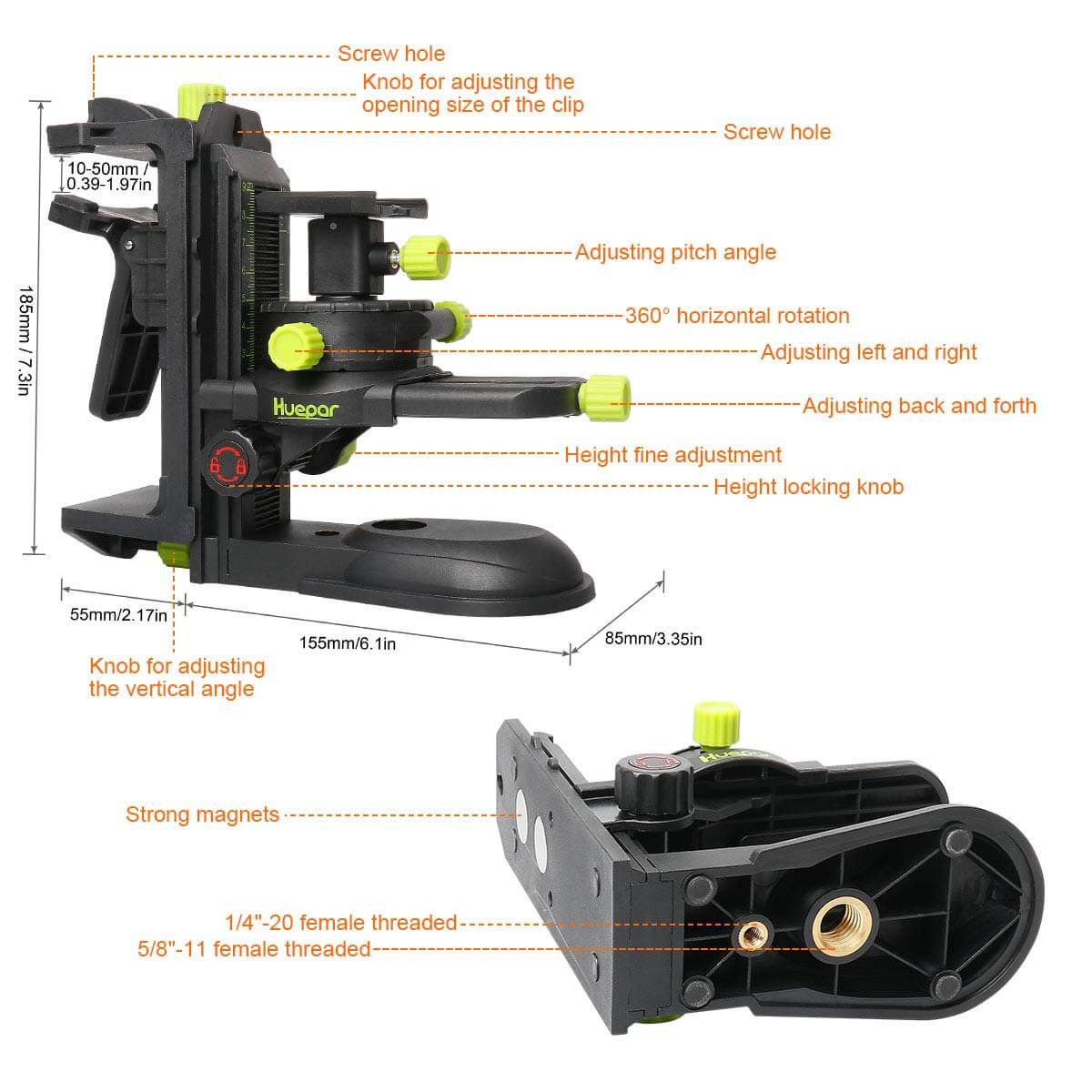 Huepar PV10+ Fine-tuning Bracket HUEPAR CA - Laser Level