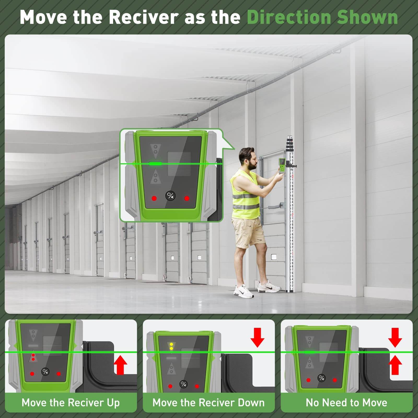 Huepar LR8RG Line Laser Receiver