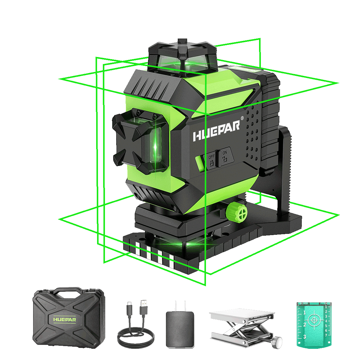 4D 360° 16 Linee Livella Laser Automatico FASGet 2 Batterie Con Accessori Display Lcd 85233346 - Foto 4