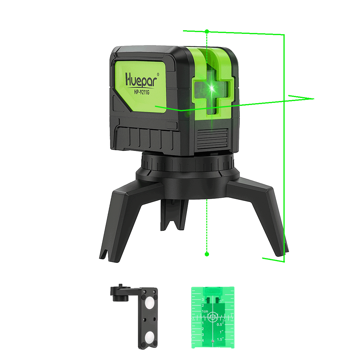 Huepar 9211G Laser Level with 2 Plumb Dots