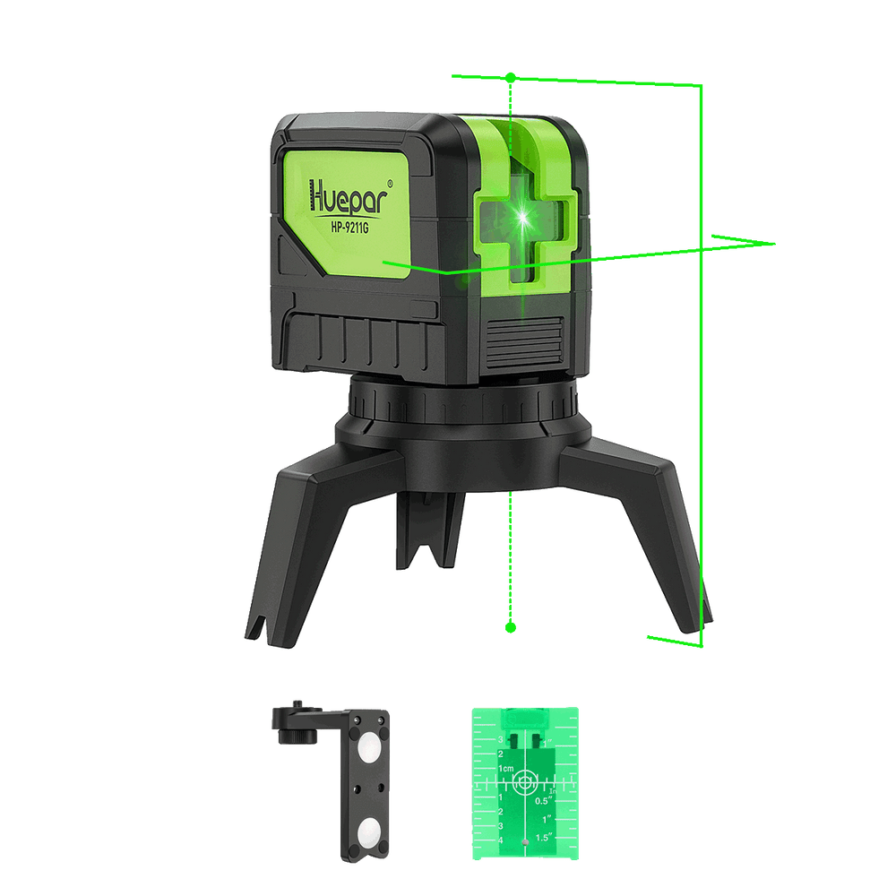 Huepar 9211G Laser Level with 2 Plumb Dots