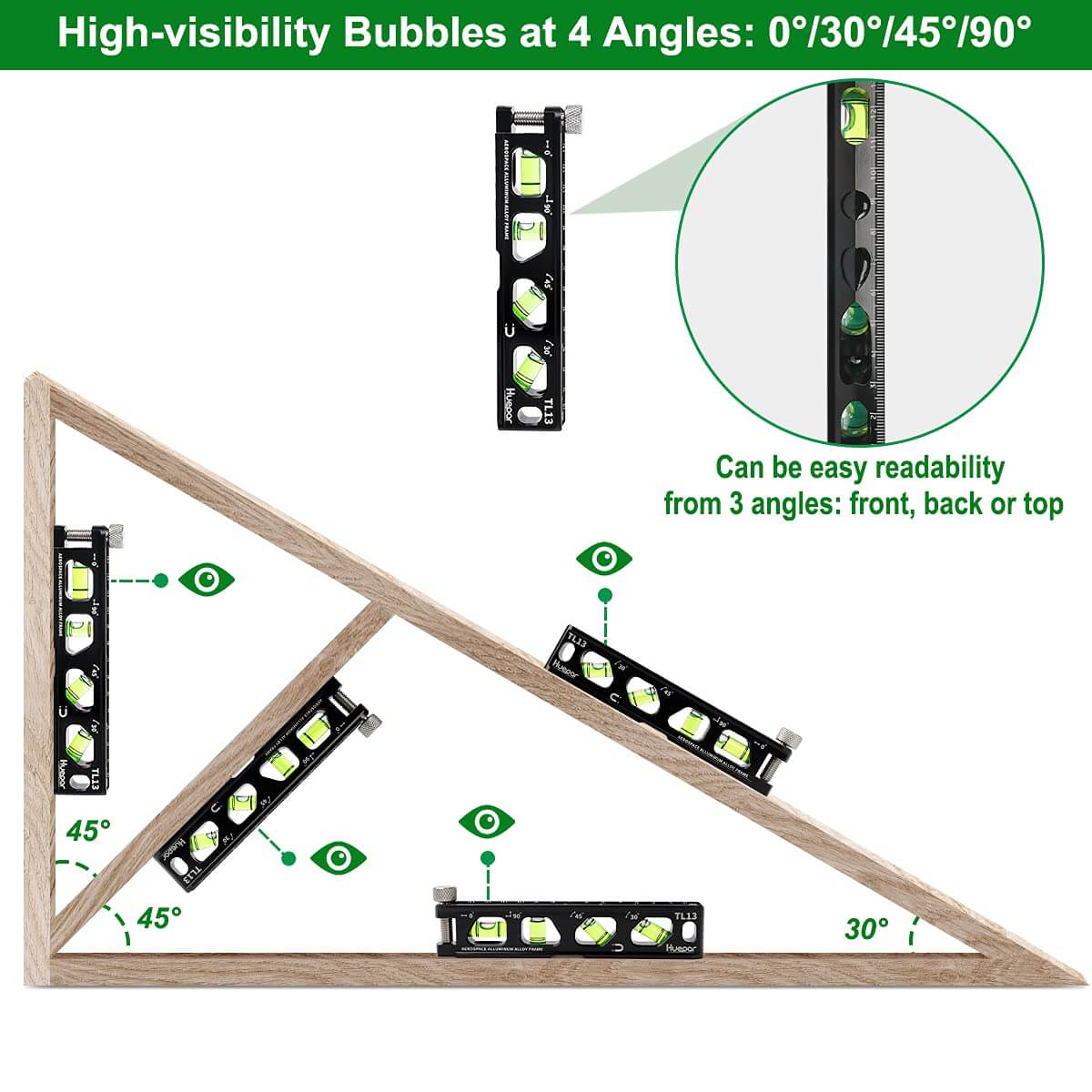 Huepar TL13 - Magnetic Torpedo Level