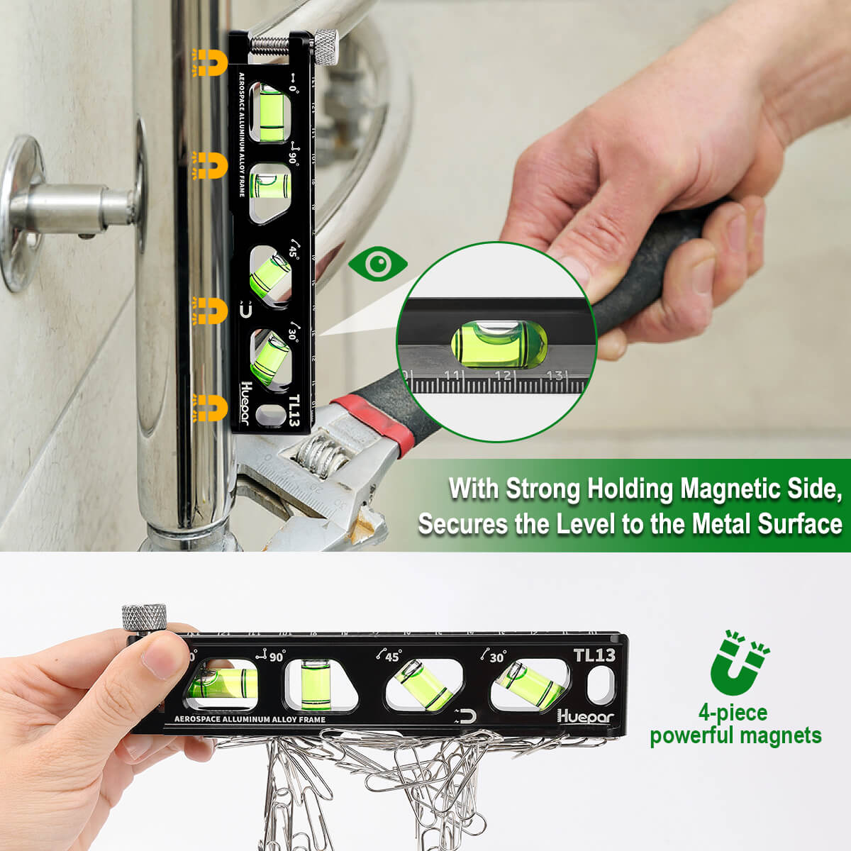 Huepar TL13 - Magnetic Torpedo Level