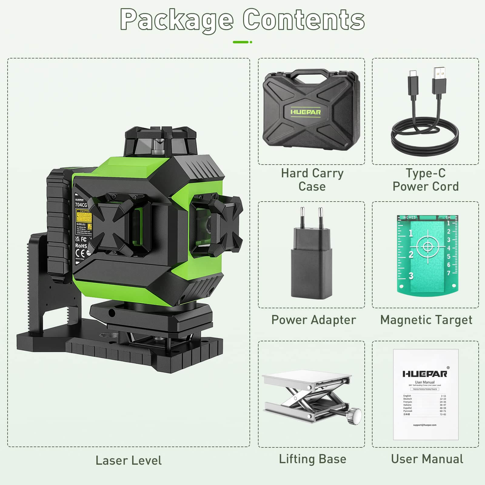 Huepar 704CG Laser Level