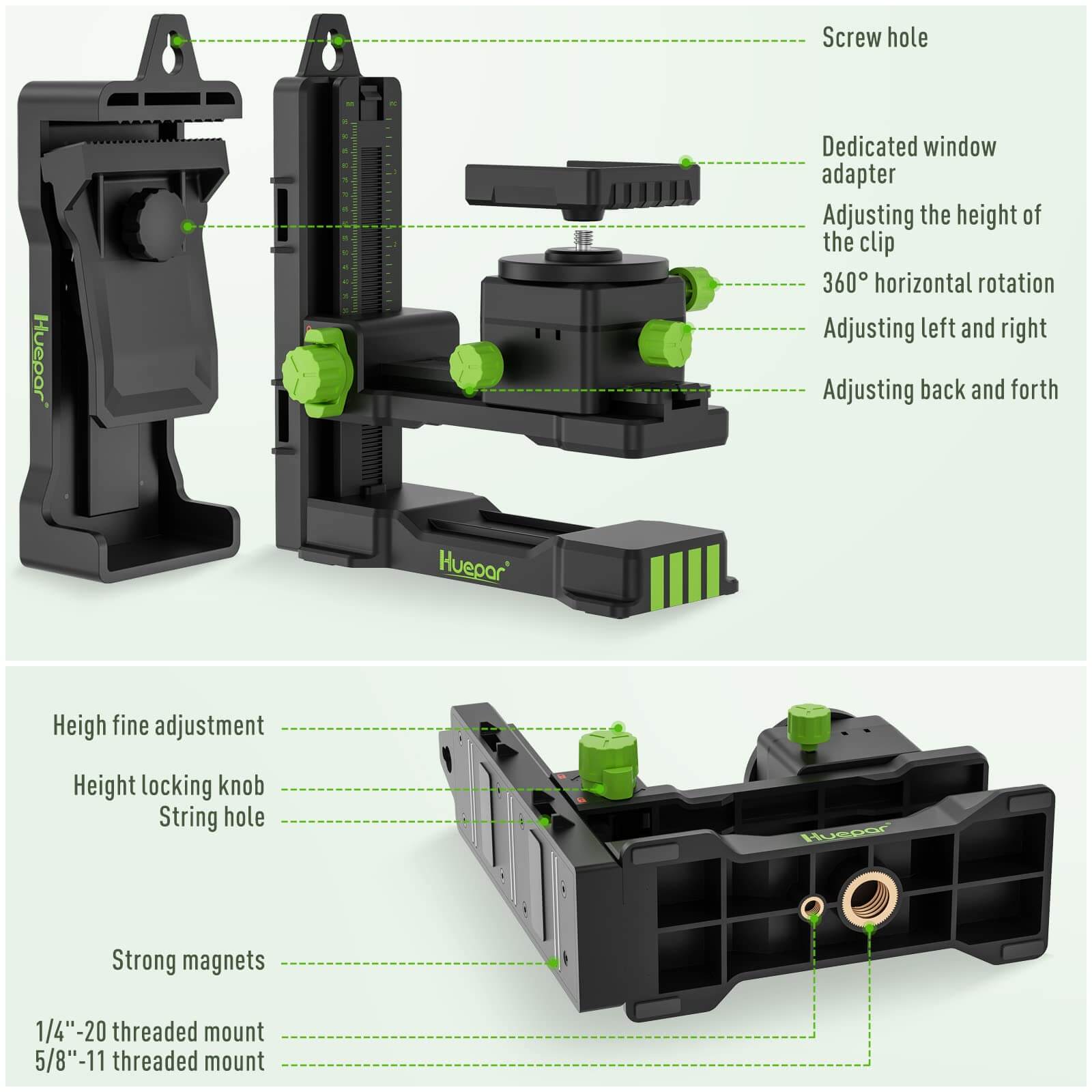 Huepar PV11+ Fine tuning Bracket Adapter HUEPAR US - Laser Level